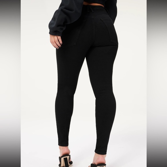 Good American Always Fits Good Legs Jeans - Black size 6-12 NTW - Picture 4 of 6